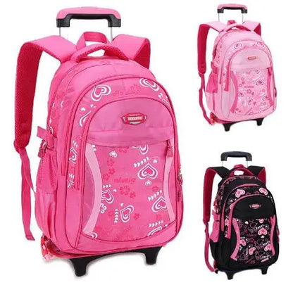 Kid's Travel Rolling luggage Bag School Trolley Backpack girls backpack On wheels Girl's Trolley School wheeled Backpacks Child