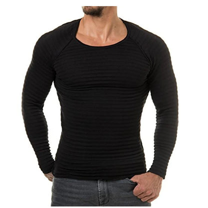 2022 Autumn Men's Knitted Sweater Pullover Male Casual Slim Fit Sweaters O-neck Long Sleeve Black Red Pullover S-2XL