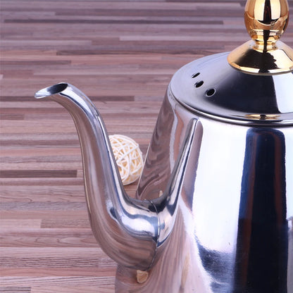 Humanized Handle Mirror Surface Delicate Water Kettle Inner With Tea Filter Induction Cooker Tea Kettle Coffee Pot 1.2L