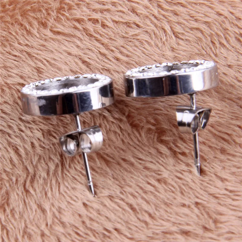 ZORCVENS 316L Stainless Steel Earring Crystal Stud Earrings For Women Joyas Brincos Bijoux Jewelry Earings Fashion