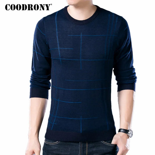 COODRONY Soft Cashmere Sweaters O-Neck Wool Pullovers 2020 Autumn Winter Warm Sweater Men Brand Clothing Plus Size Pull Homme