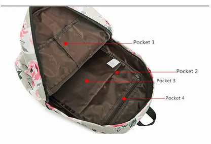FengDong chinese style floral school backpack flowers backpacks for teenage girls school bags laptop computer bag schoolbag gift