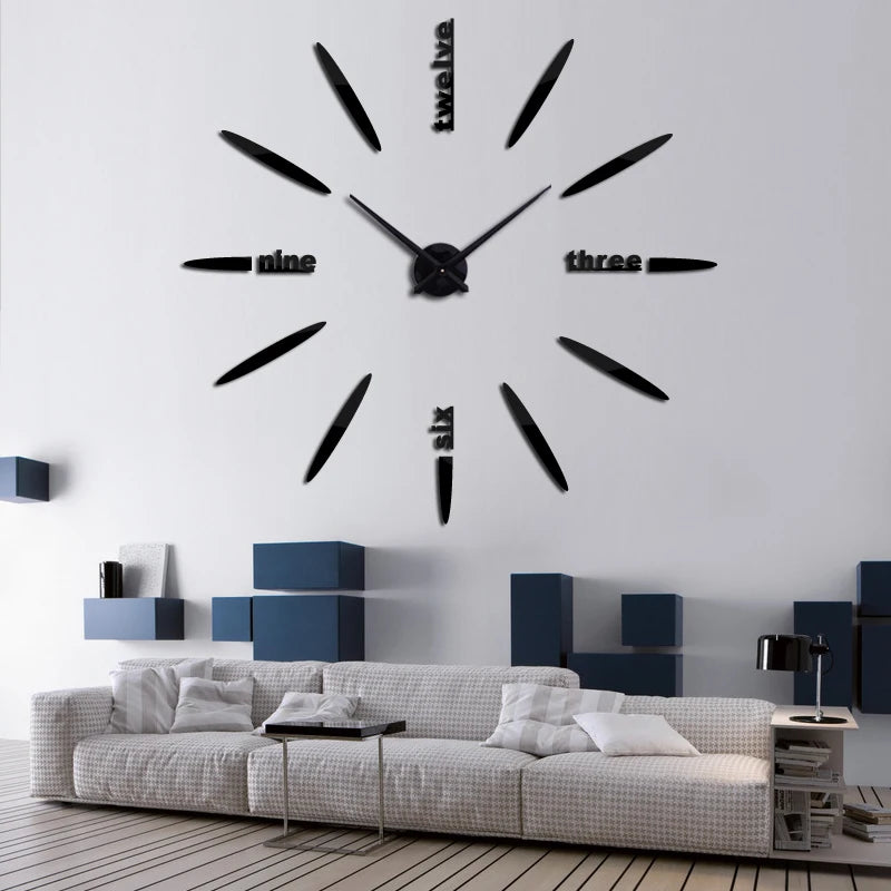 Sale New Wall Clock Clocks Watch Stickers Diy 3d Acrylic Mirror Home Decoration Quartz Balcony/courtyard Needle Modern hot