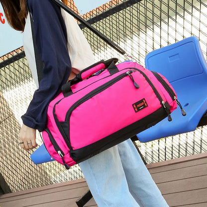 Hot Waterproof Nylon Travel Handbag Men Fashion Carry On Weekend Bags Vintage casual Duffel Shoulder Bags women Overnight Bag
