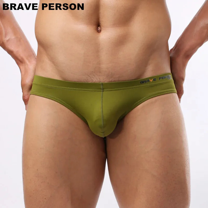 Men's Sexy Underwear Briefs Brave Person Brand Underwear Male Nylon Brief for Men Panties B1129
