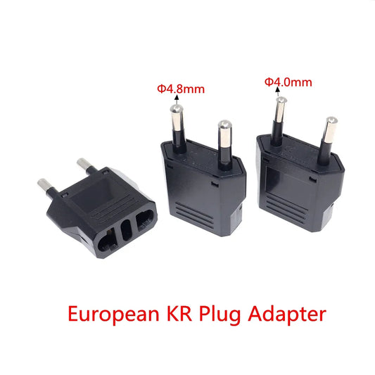 EU European KR Plug Adapter Japan China US To EU Travel Power Adapter Electric Plug Converter Charger Socket AC Outlet