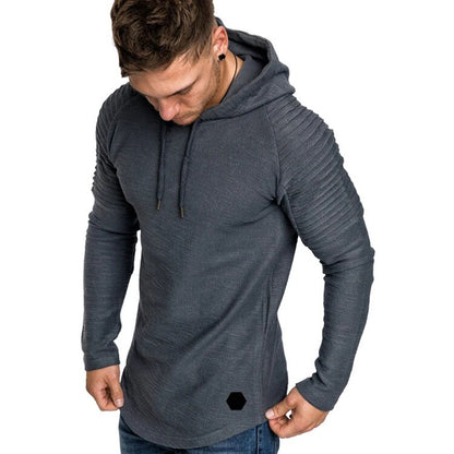 New Brand Fashion Mens Hoodies Men Solid Color Hooded Slim Sweatshirt Mens Hoodie Hip Hop Hoodies Sportswear Tracksuit