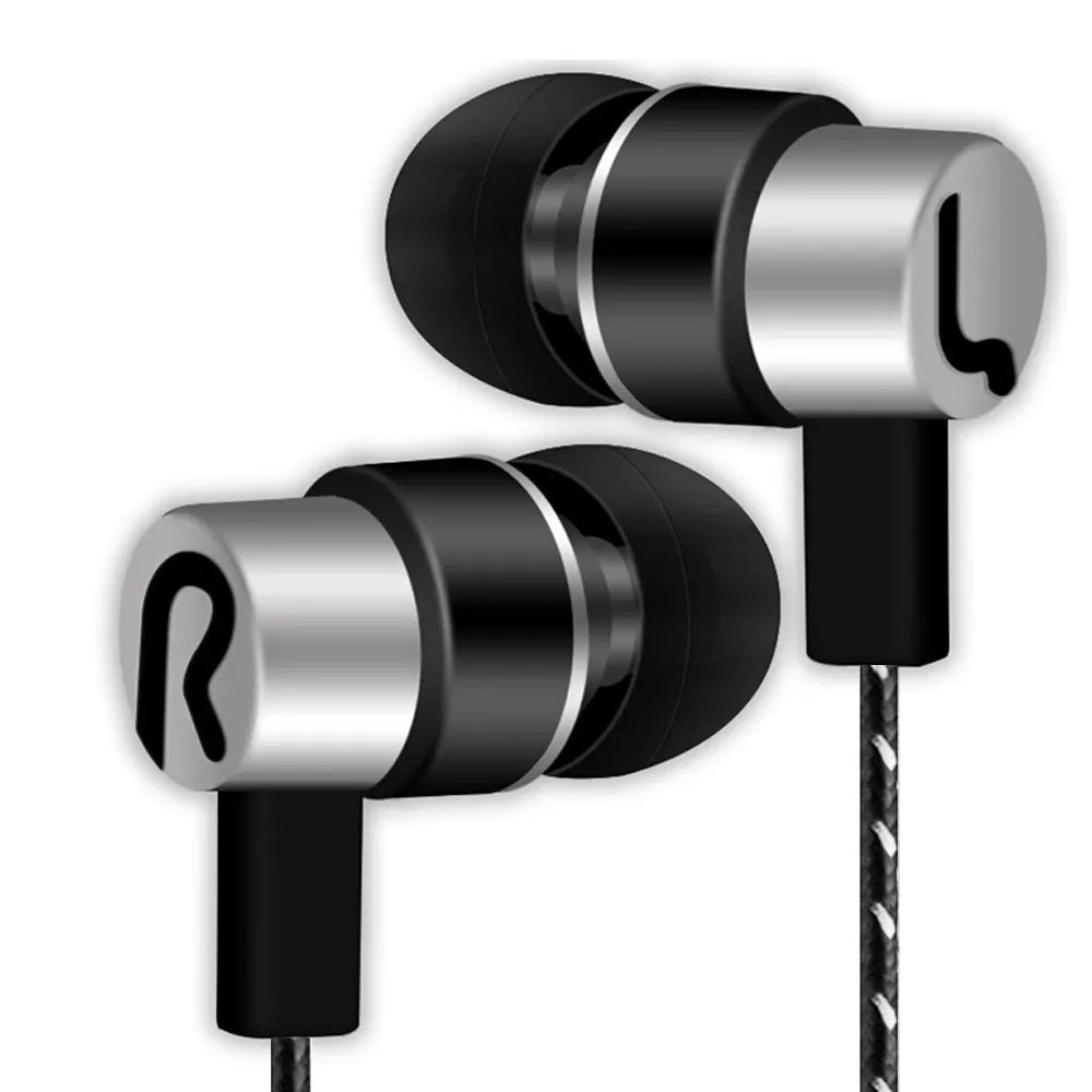 Wired Earphones 2 Basic Case 3.5mm In-Ear Stereo Earbuds Built-in Microphone Cell Phone Headset For Iphone For Samsung Xiaomi
