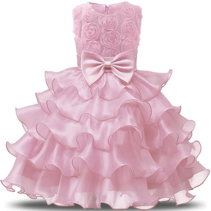 Flower Girl Dress For Wedding Baby Girl 3-8 Years Birthday Outfits Children's Girls First Communion Dresses Girl Kids Party Wear