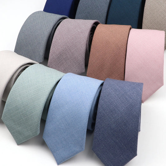 New Classic Solid Color Ties High Quality Soft Thin Casual Skinny Black Beige Blue Neck Tie Business Wedding Dinner Slim Men Tie