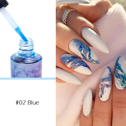 Watercolor Ink Nail Polish Gel Paint Smoke Blooming Effect Hybrid Varnish Amber Gradiet Marble Lacquer Manicure Decoration LE895