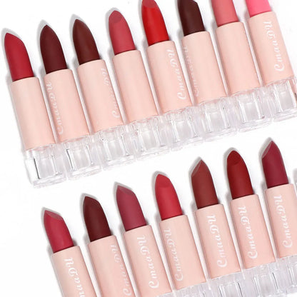 Sexy 15 Colors Velvet Matte Lipsticks Waterproof Long Lasting Sexy Red Lip Stick Non-Stick Cup Makeup Lip Tint Beauty Cosmetic