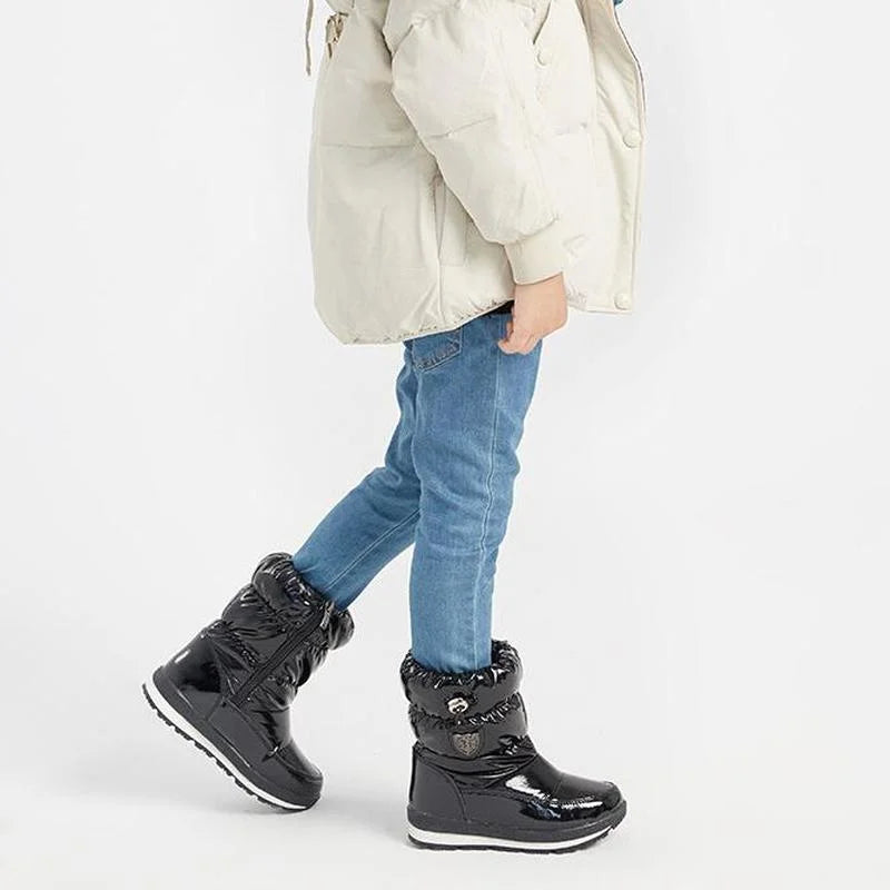 Children Snow Boots Winter Plus Velvet Warm Cotton Shoes Parent-child Boots Unisex Baby Wool Boots Kid Shoes