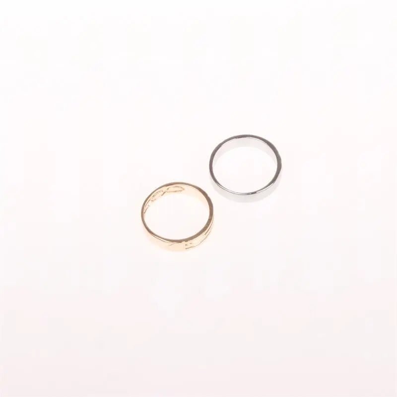 Unisex Stainless Steel Atlantis Rings Silver/gold Colors For Women And Men