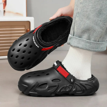 Winter Men Women Slippers Warm Furry Slippers Couples Concise Indoor Home Cotton Shoes Casual Fluffy Slides Plush Fur Clogs 45