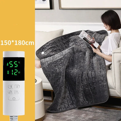 220V Security Plush Electric Blanket Bed Thermostat Electric Mattress Soft Electric Heating Blanket Warmer Heater Carpet 1.8*1.5