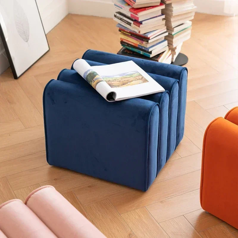 Fashion 7colors Minimalist Sofa Organ Chair Sofa Personality Pedal Stool Living Room Sofa Chair Couches for Living Room Double
