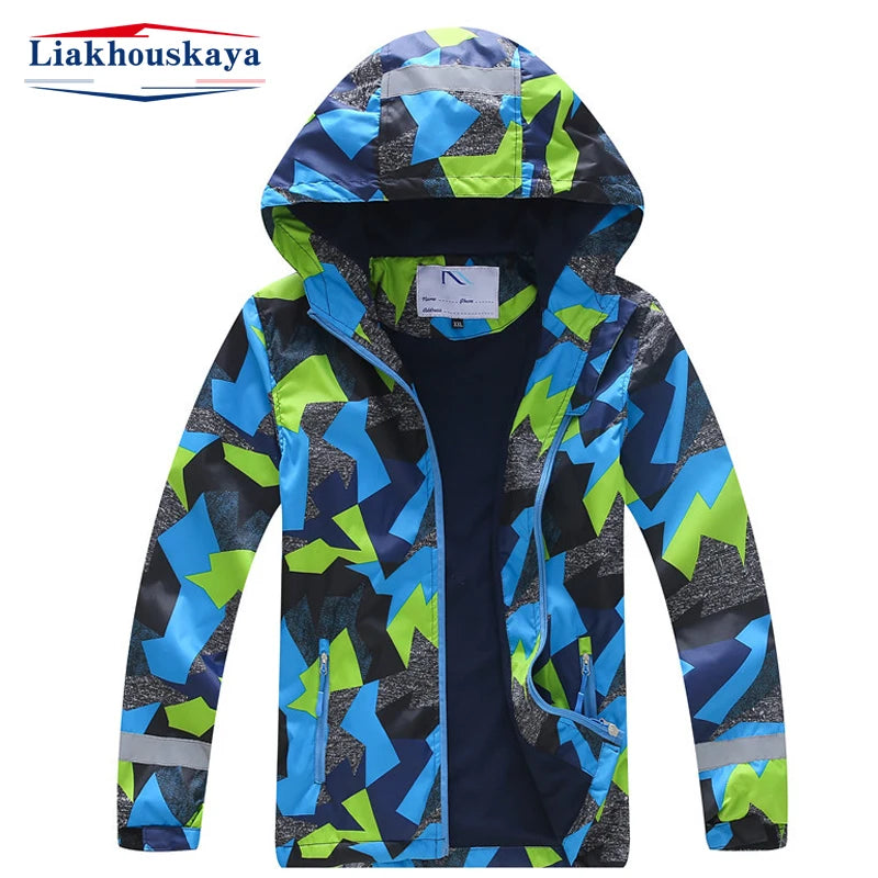 Kids Jacket For Boy Children'S Wear Boys Windbreaker Autumn Baby Waterproof Inner Polar Fleece Jackets Coat Outwear Submachine