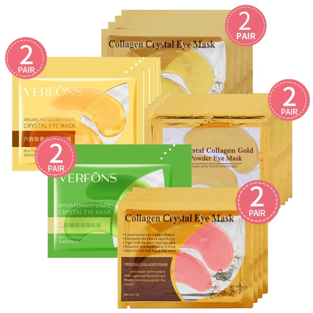 Crystal Collagen Eye Mask Crystal Patches for Eyes Face Skin Care Anti Wrinkle Cosmetics Moisture Dark Circle Remover Eye Patch