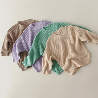 Autumn Children Sweaters Kids Knit Wear Kids Knitting Pullovers Tops Baby Girl Boy Sweaters Spring Kids Sweaters
