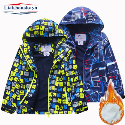 Kids Jacket For Boy Children'S Wear Boys Windbreaker Autumn Baby Waterproof Inner Polar Fleece Jackets Coat Outwear Submachine