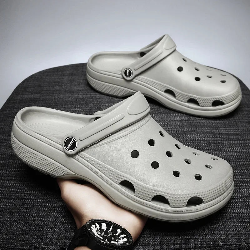 Croc New Sandals Men's Oversized Beach Shoes Men Wear Women's Casual Flip-flops Garden Shoes Couples