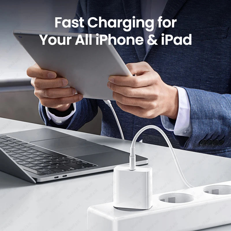 For APPLE Original PD 30W Type C Charger For iPhone 14 13 12 11 Pro Max Mini X XS XR 7 8 Plus iPad Fast Charging Lightning Cable