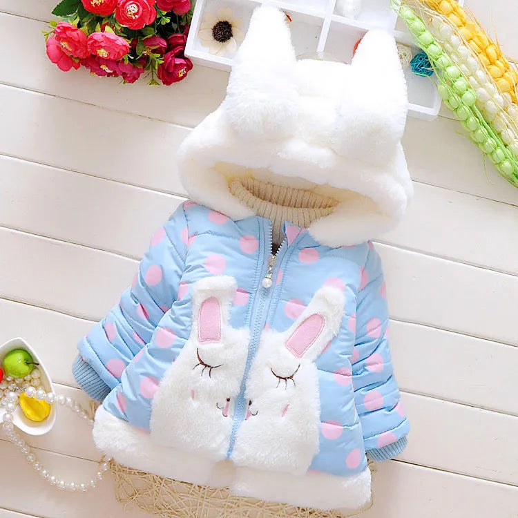 Winter Newborn Baby Girl Clothes Outfits Fleece Warm Cotton Coat Outerwear for Toddler Girl Baby Clothing Outfits Wear Bow Coats