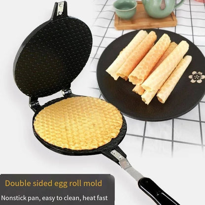 Waffle Molds Egg Roll Baking Pan Mold Home Handmade Crispy Egg Roll Pan Ice cream Cone Baking grinder Bakeware Kitchen,Dining