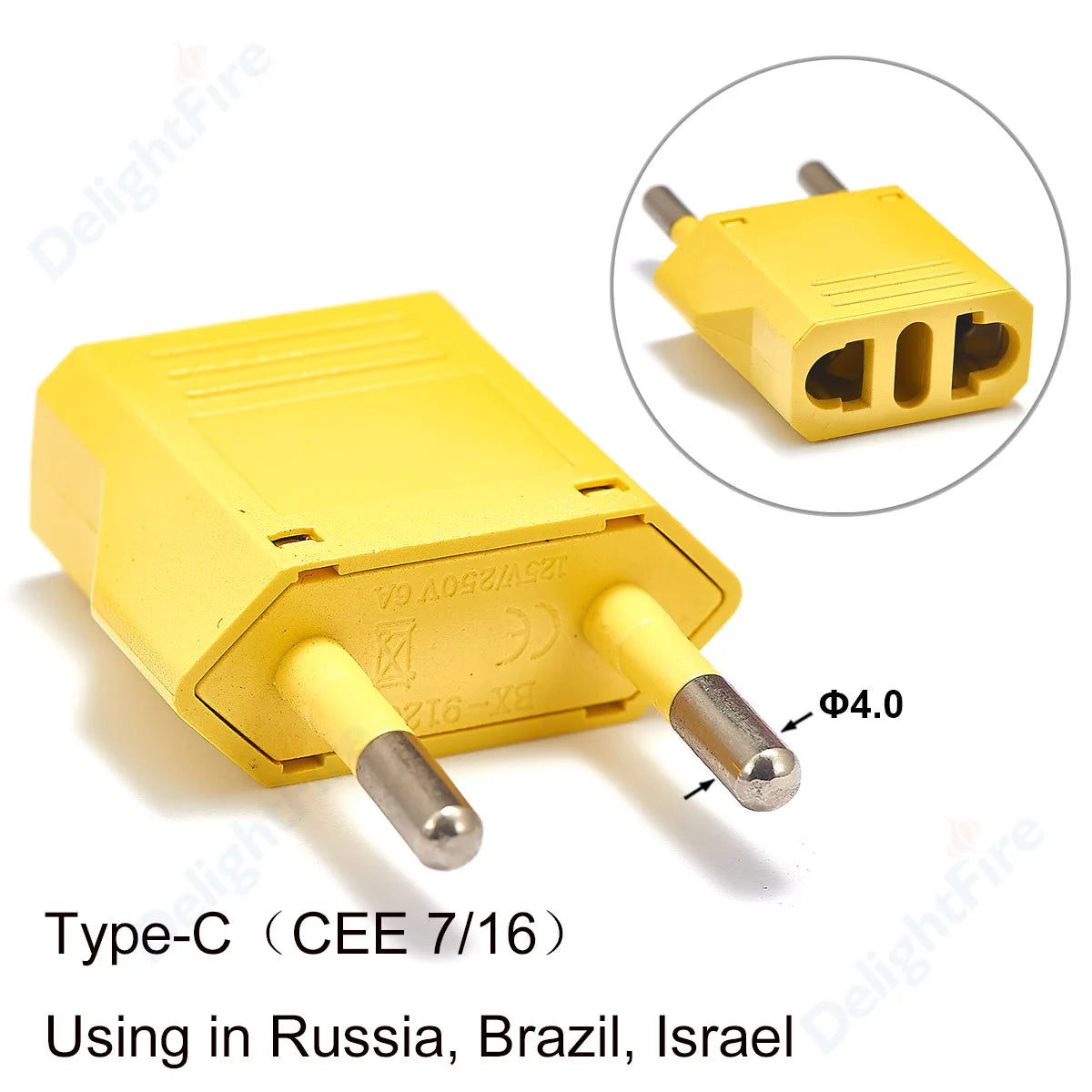 EU Plug Adapter Travel Adapter CN US To EU KR Brazil Israel Black/White Power Adapter Electrical Plug Converter Sockets Outlet