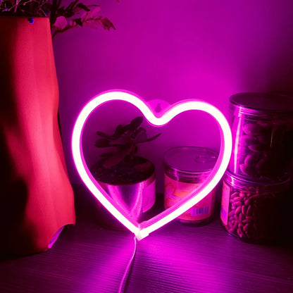 Night Light LED Love Neon Lamp Valentine's Wedding Proposal Birthday Confession Mother's Day Gift Camping Decoration Lighting