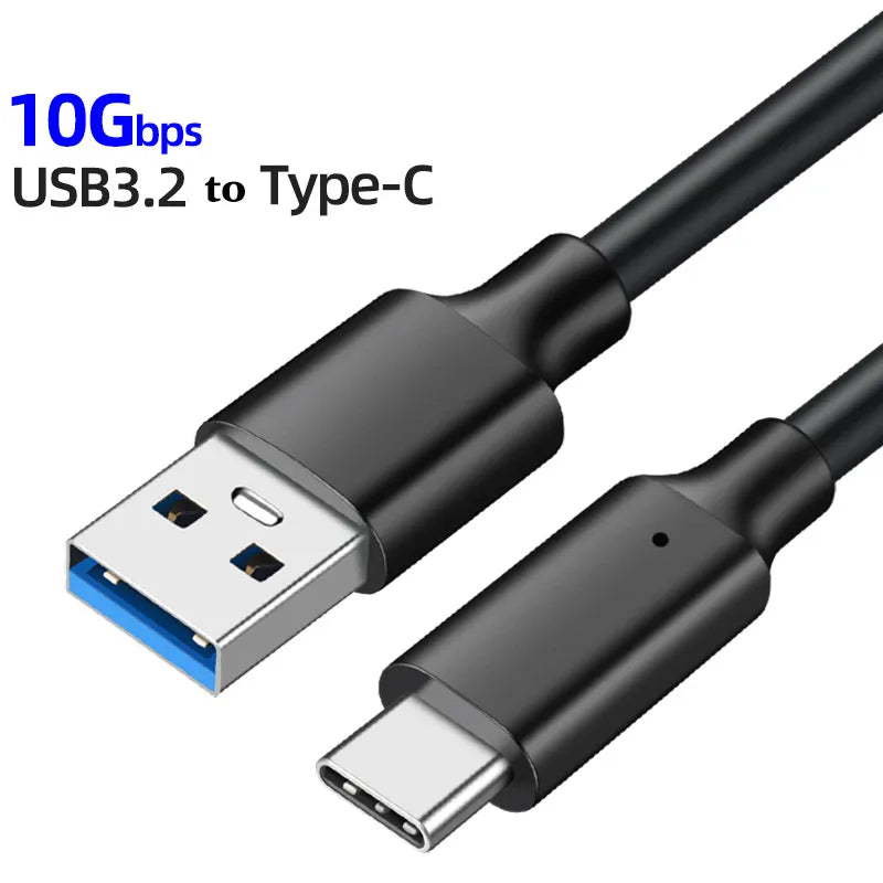 Type-C Data Cable USB3.2 to Type C Transmission Cord 10Gbps for Hard Drive HDD Car Charger 3A 60W PD Fast USB-C Charging Cables