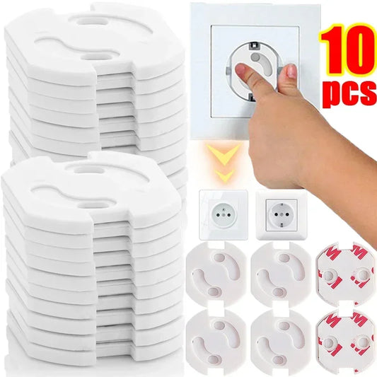 1/10pcs Electrical Outlet Protection Baby Child EU Power Socket Safety Guard Anti Electric Shock Plugs Protector Rotate Covers