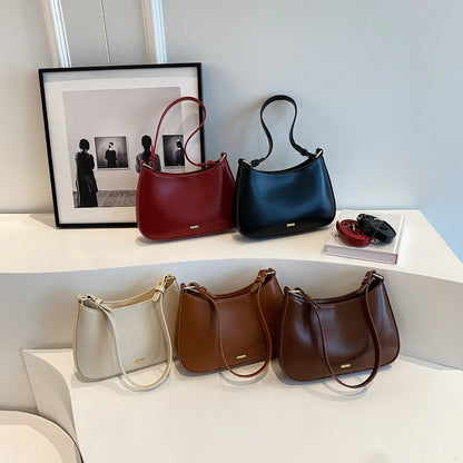 Red Underarm Shoulder Bags for Women 2023 New Texture Leather Crossbody Bag Luxury Designer Wedding Bride Handbags Trend