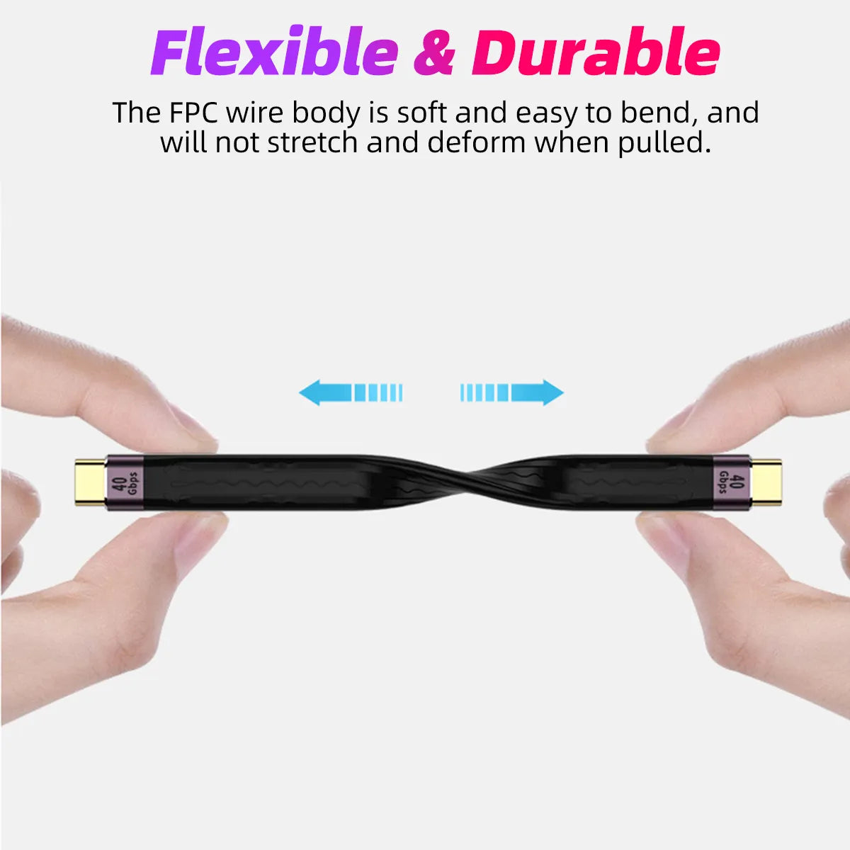 ANMONE USB 4.0 3.1 Cable Type C 60W 100W Fast Charging Cable Short Mobile Phone Charger Cord 10Gbps 40Gbps Data Cable for Xiaomi