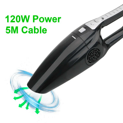120W 12V Car Vacuum Cleaner Portable Wet Dry Vacuum Cleaning Machine Powerful Handheld Mini Vaccum Cleaners Home-appliance 2023