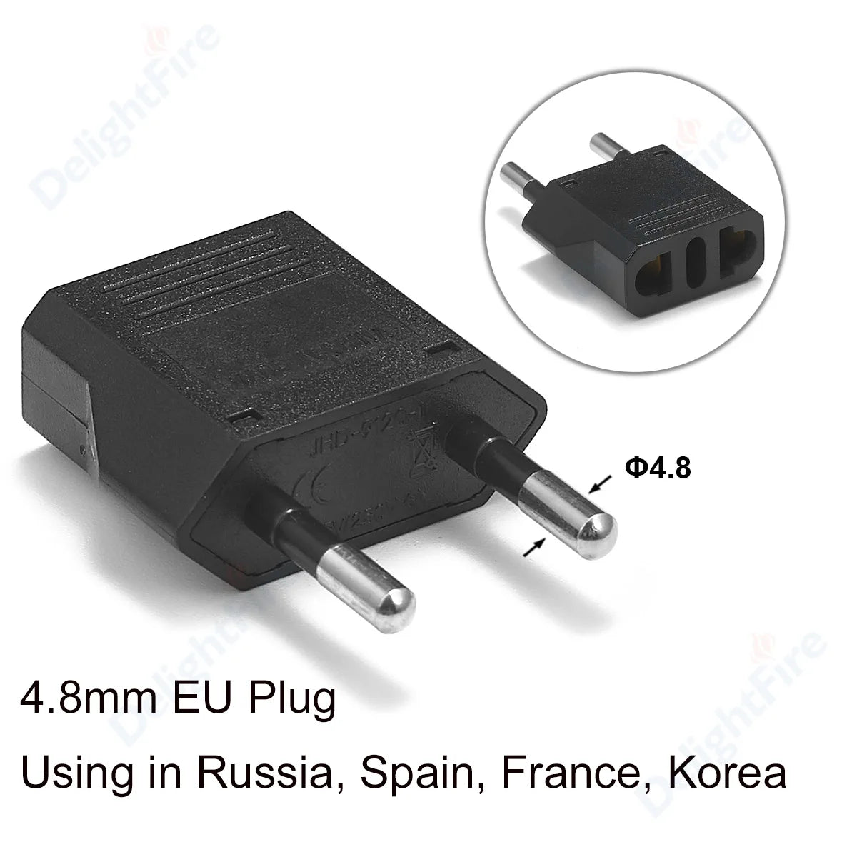 EU Plug Adapter Travel Adapter CN US To EU KR Brazil Israel Black/White Power Adapter Electrical Plug Converter Sockets Outlet