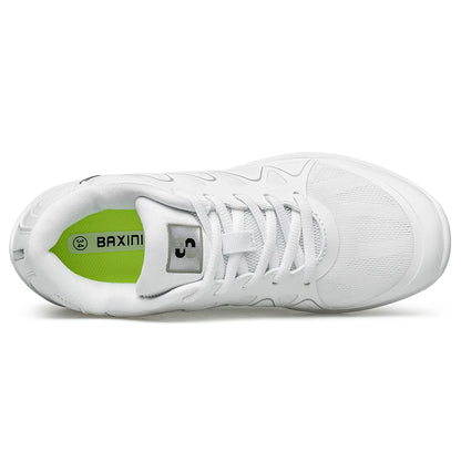 BAXINIER Girls White Cheerleading Shoes Lightweight Youth Cheer Competition Sneakers kids Breathable Training Dance Tennis Shoes