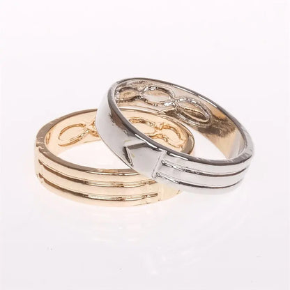 Unisex Stainless Steel Atlantis Rings Silver/gold Colors For Women And Men