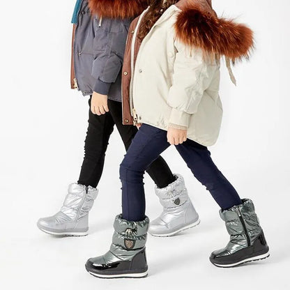 Children Snow Boots Winter Plus Velvet Warm Cotton Shoes Parent-child Boots Unisex Baby Wool Boots Kid Shoes