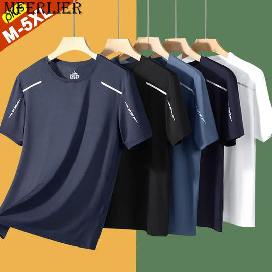 Free Shipping Camping T-Shirts Men Summer Plus Size 5XL Male Tshirt Sports Tee Shirt Basic Man Tops Running Clothing Young Wear