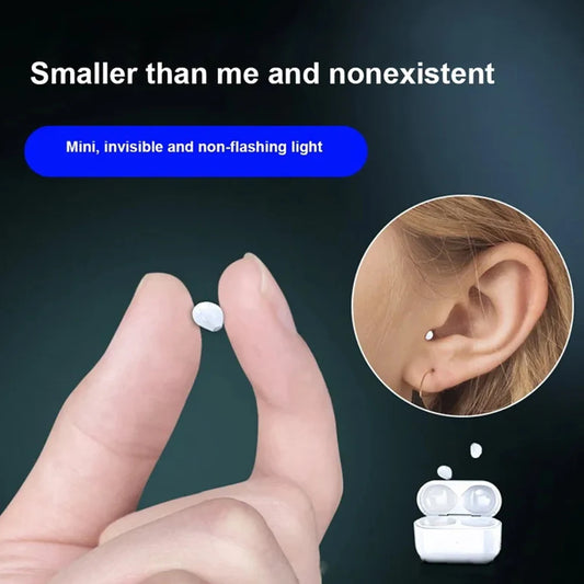 Invisible Earphones Mini Headphones Bluetooth TWS Wireless Touch Gaming NFC Semi-In-Ear Earbuds Noise Reduction Sports Headset