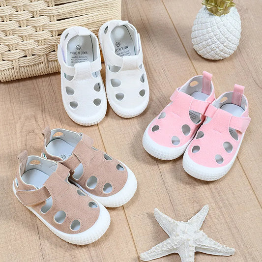 Kids Sandals Summer Girls Boys Cut Out Sneakers Breathable Children Sports Shoes Closed Toe Baby Toddlers Beach Sandalias Flats