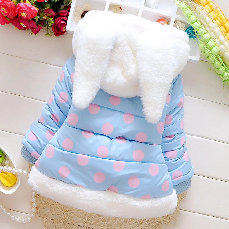 Winter Newborn Baby Girl Clothes Outfits Fleece Warm Cotton Coat Outerwear for Toddler Girl Baby Clothing Outfits Wear Bow Coats