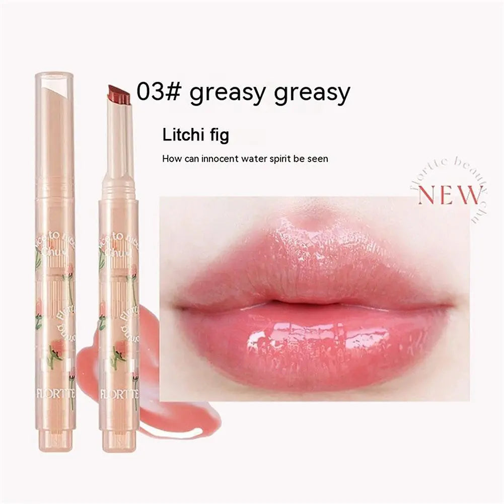 Nice to Meet Chu Jelly Lipstick Flower Heart Lipstick Long-lasting Pomegranate Jelly Love Lipstick Matte Lip Gloss