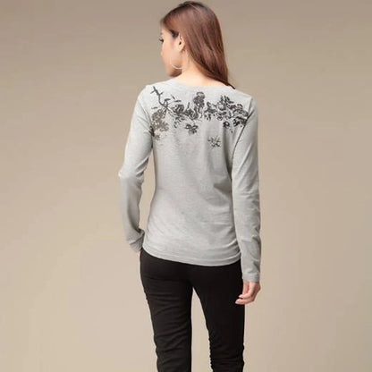 shintimes Graphic Tees Women Tshirt Long Sleeve T Shirt Women Tops Fashion 2022 Cotton T-Shirt Camisetas Mujer Tee Shirt Femme