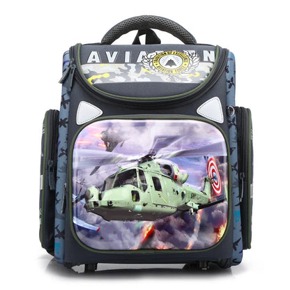 Orthopedic Backpack for Boys Racing Cars Satchel Children School Bags Primary Book Bag Kids Knapsack Mochila Escolar Grade 1-3-6