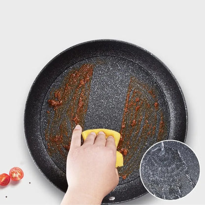 Korean Medical Stone Frying Pan Non-stick Steak Frying Pan Thickened Double Bottom Induction Cooker Gas Stove Gift Pot