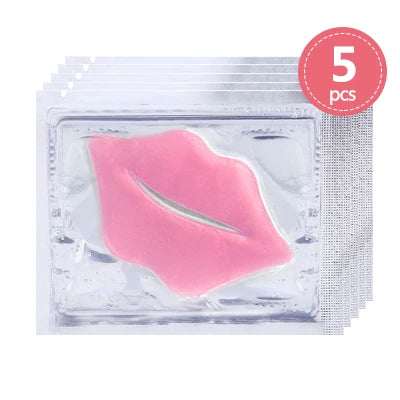 5/8Pcs Lip Plumper Crystal Collagen Lip Mask Pads Moisture Essence Anti Ageing Wrinkle Patch Pad Gel Scrub Lips Care Enhancer
