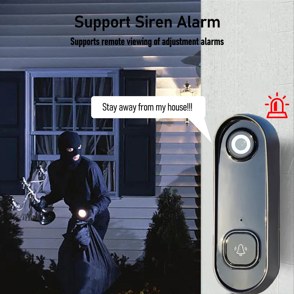 TUYA Video Doorbell Outdoor WIFI 1080P HD AC Power Phone Door Bell Cam Security Video Intercom IR Night Vision Smart Home Alexa